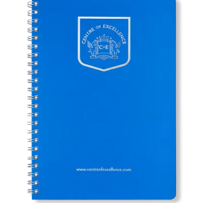 Centre of Excellence Blue A4 Notebook