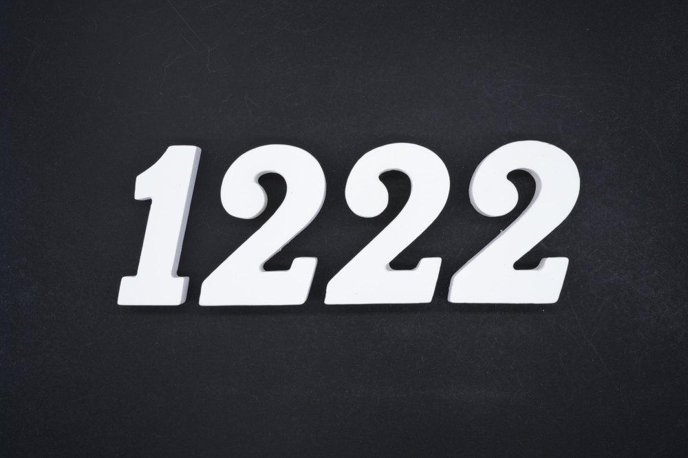1222 written in white on a black background