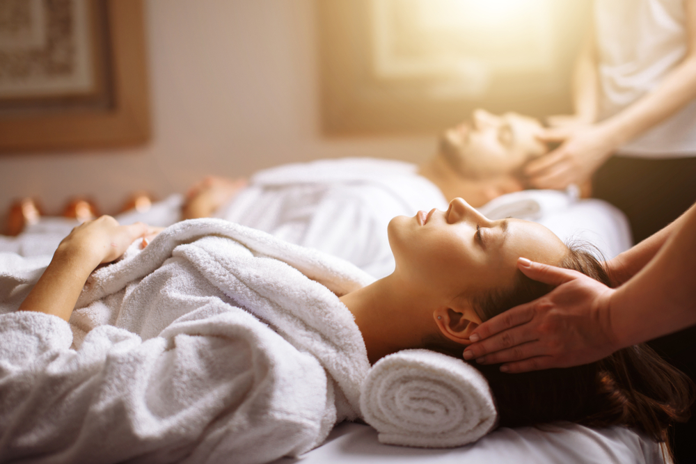 Couple receiving a Shiatsu massage