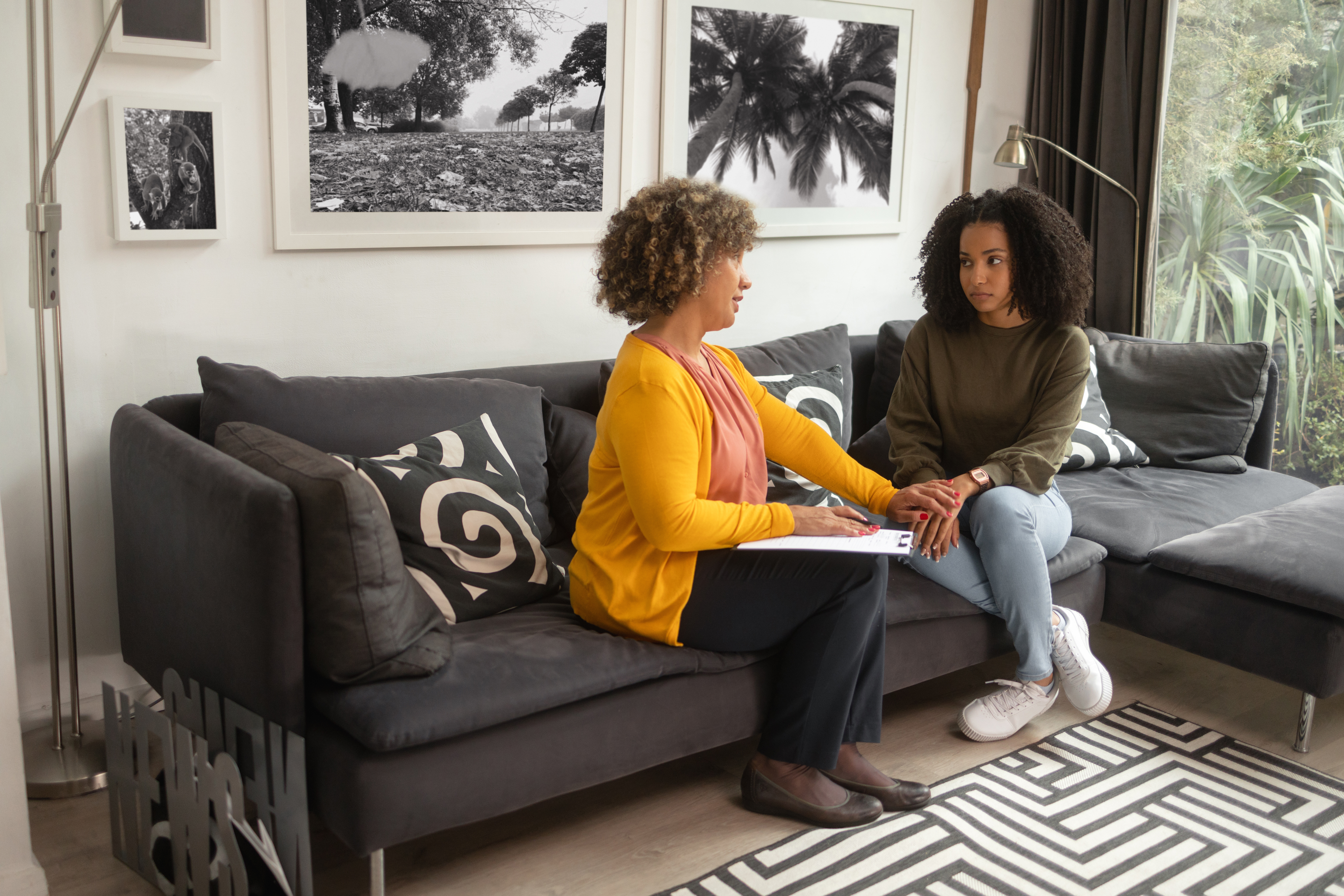 Young girl in a therapy session