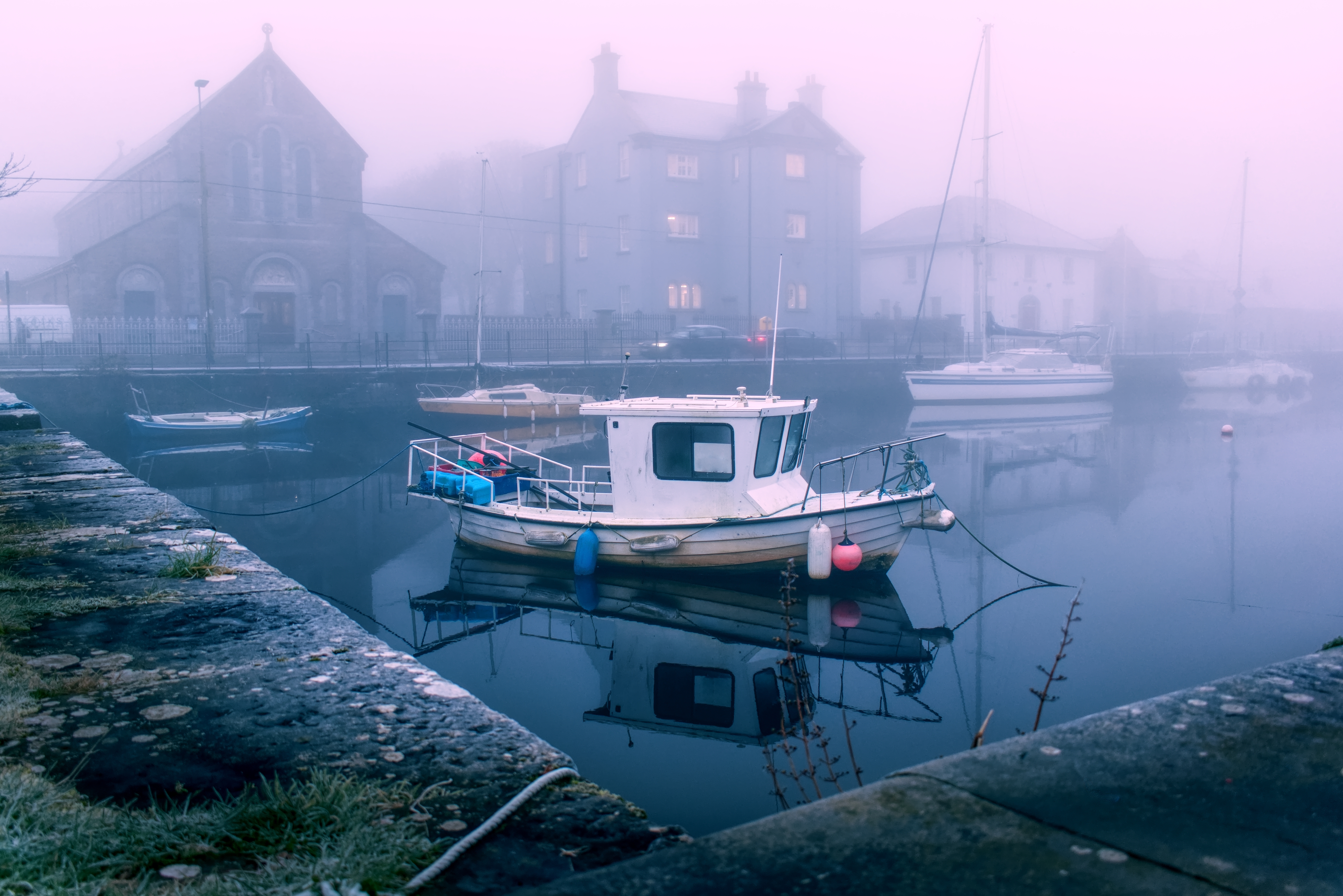 Boat in a harbour 