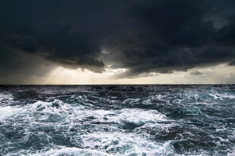 A storm in the sea