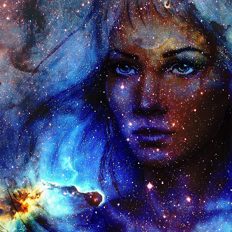 Painting of a Starseed woman