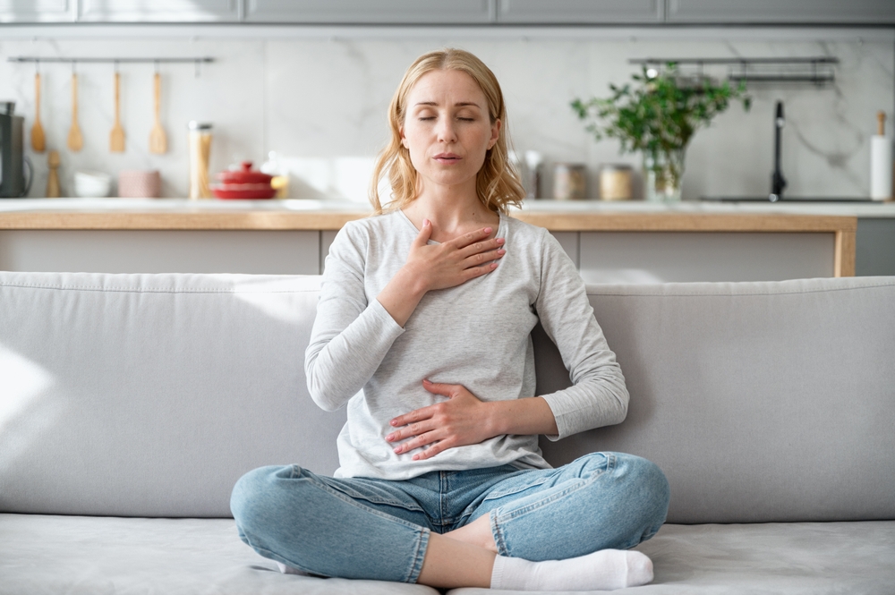 Woman meditating