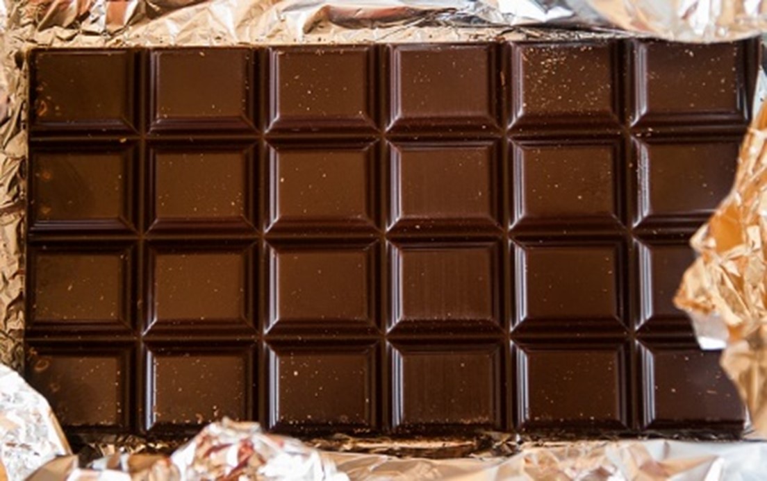Close-up of a chocolate bar.