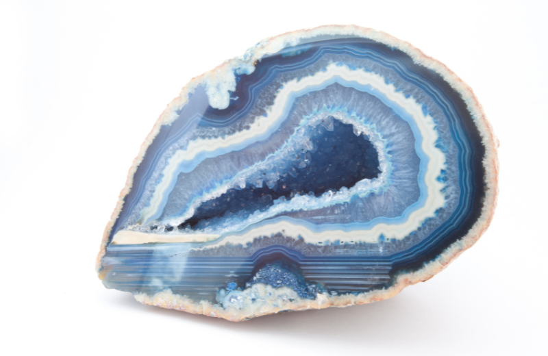 Blue lace agate crystal